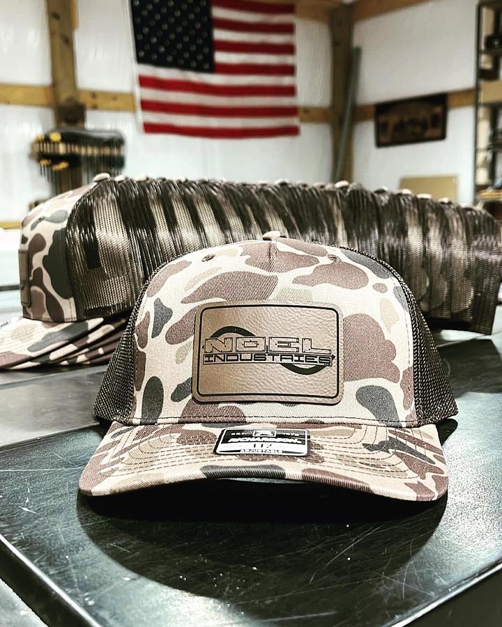 Leather Patch Logo Camo Hat