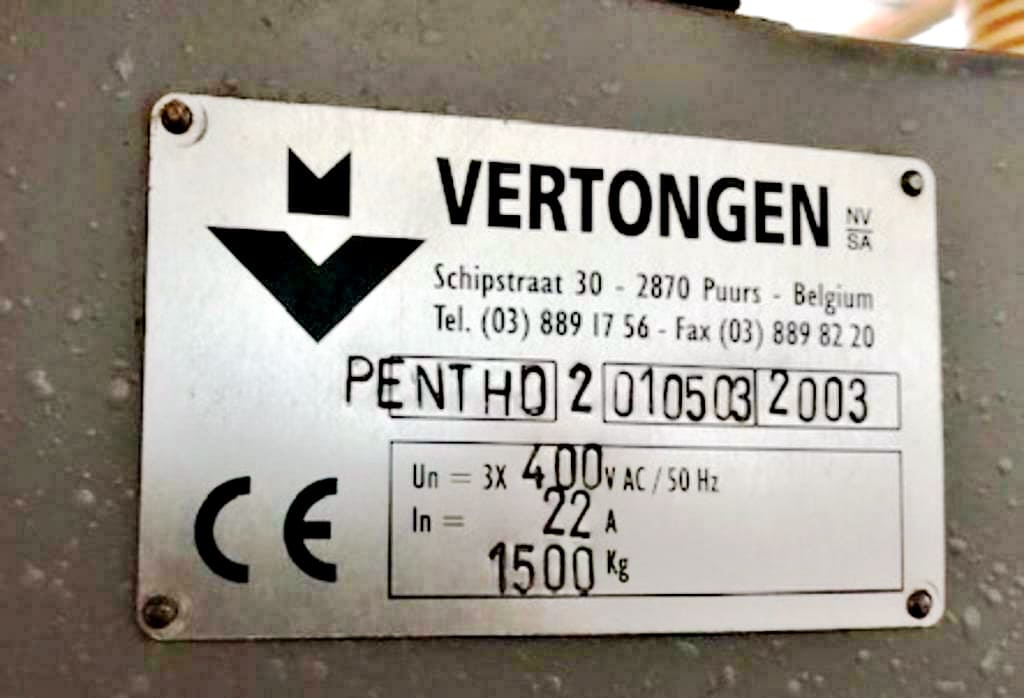 Used Vertongen Pentho 2 - 2003