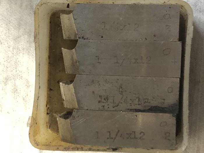 Used Vargus HSS 4 Pc  Chaser Set 1/4 x 12 (E3)