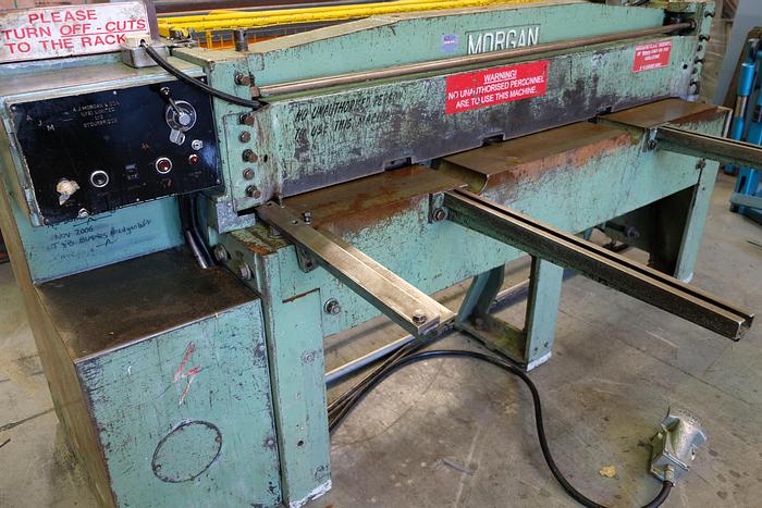 Used MORGAN 2050mm x 4mm SC Mechanical guillotine
