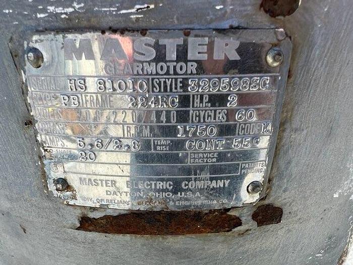 Used Mixer, Paddle, 10 CF, S/st, 2 HP, Jkt #C744647