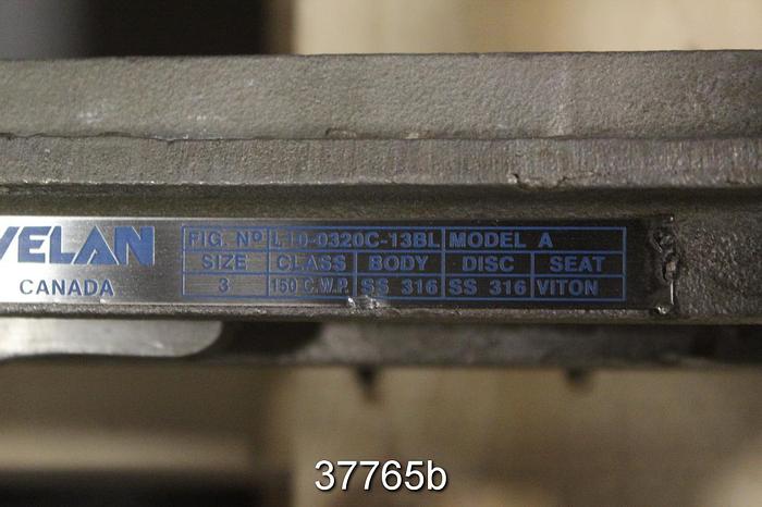 Used Velan 3" Hand Operated Knife Gate Valve, L10-0320C-13BL #37765