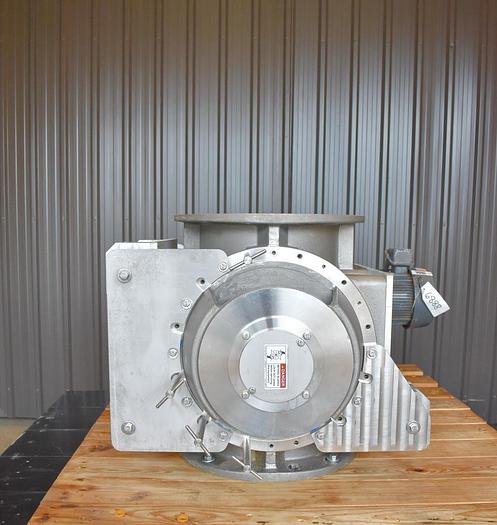 Used USED ROTARY AIR LOCK VALVE, 14'' X 14'', STAINLESS STEEL, UNUSED