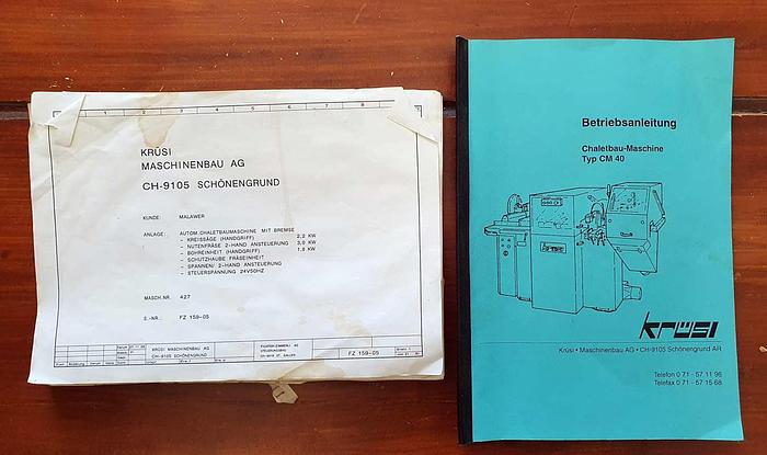 Used KRÜSI Log House Production Line Type CM 40
