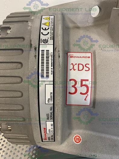 Used Edwards XDS35i Dry Scroll Vacuum Pump 100-120/200-230V 21 CFM