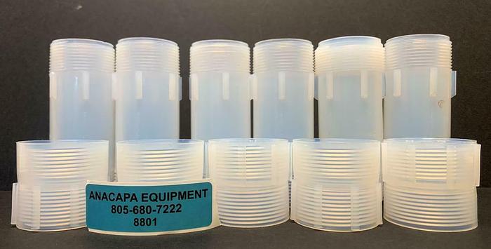 Used Savillex 150 mL Column Component Threading, Female Connector Lot of 11 (8801)W