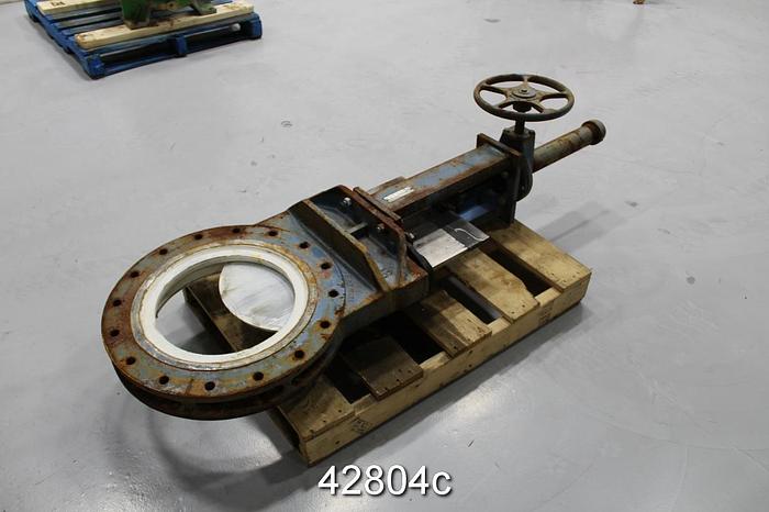 Used Dezurik 16" Hand Operated Knife Gate Valve #42804