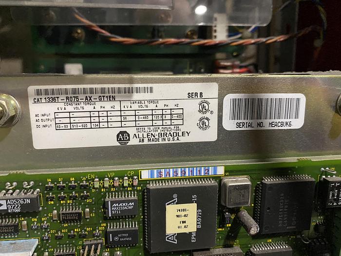 Used ALLEN BRADLEY 1336T-R075-AX-GT1EN MCC MOTOR DRIVE