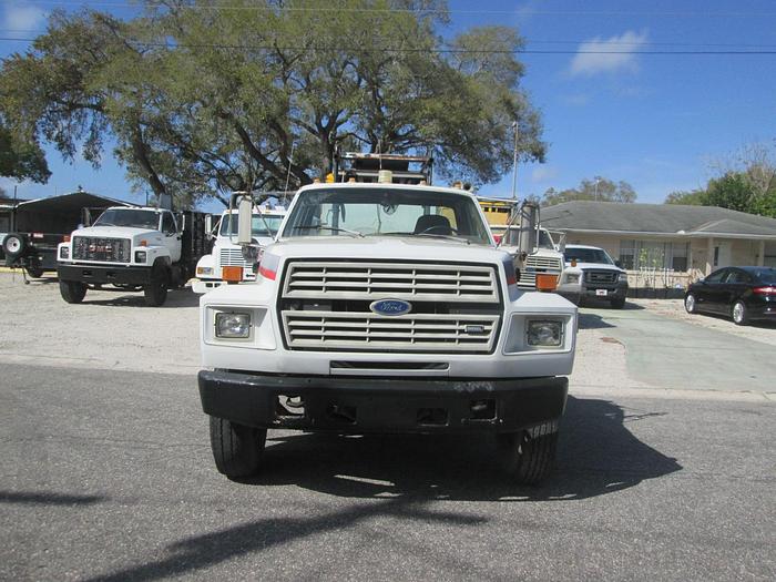 Used 1989 Ford F800 Attenuator Flat Bed Crash Truck