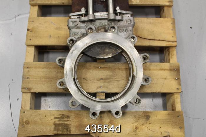 Used True Line 10" Hand Operated Knife Gate Valve #43554