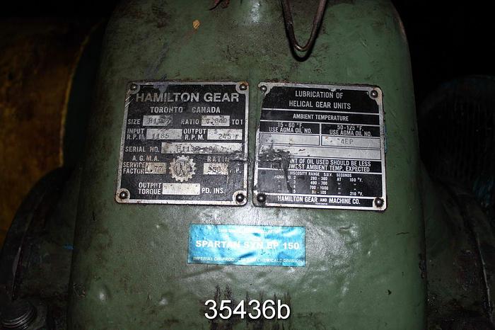 Used Hamilton H1137  Gear Reducer, 4.84/1 Ratio, 350Hp #35436