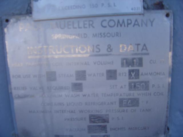 Refurbished STORAGE TANK WITH COLDWALL SPACE SAVER