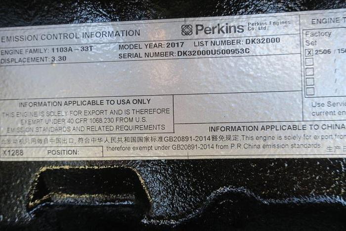 2017 Perkins KVA: 60