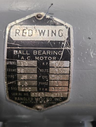 Refurbished Double Head Polishing Buffing Self Contained Machine with Dust Collector 110V 3450 RPM