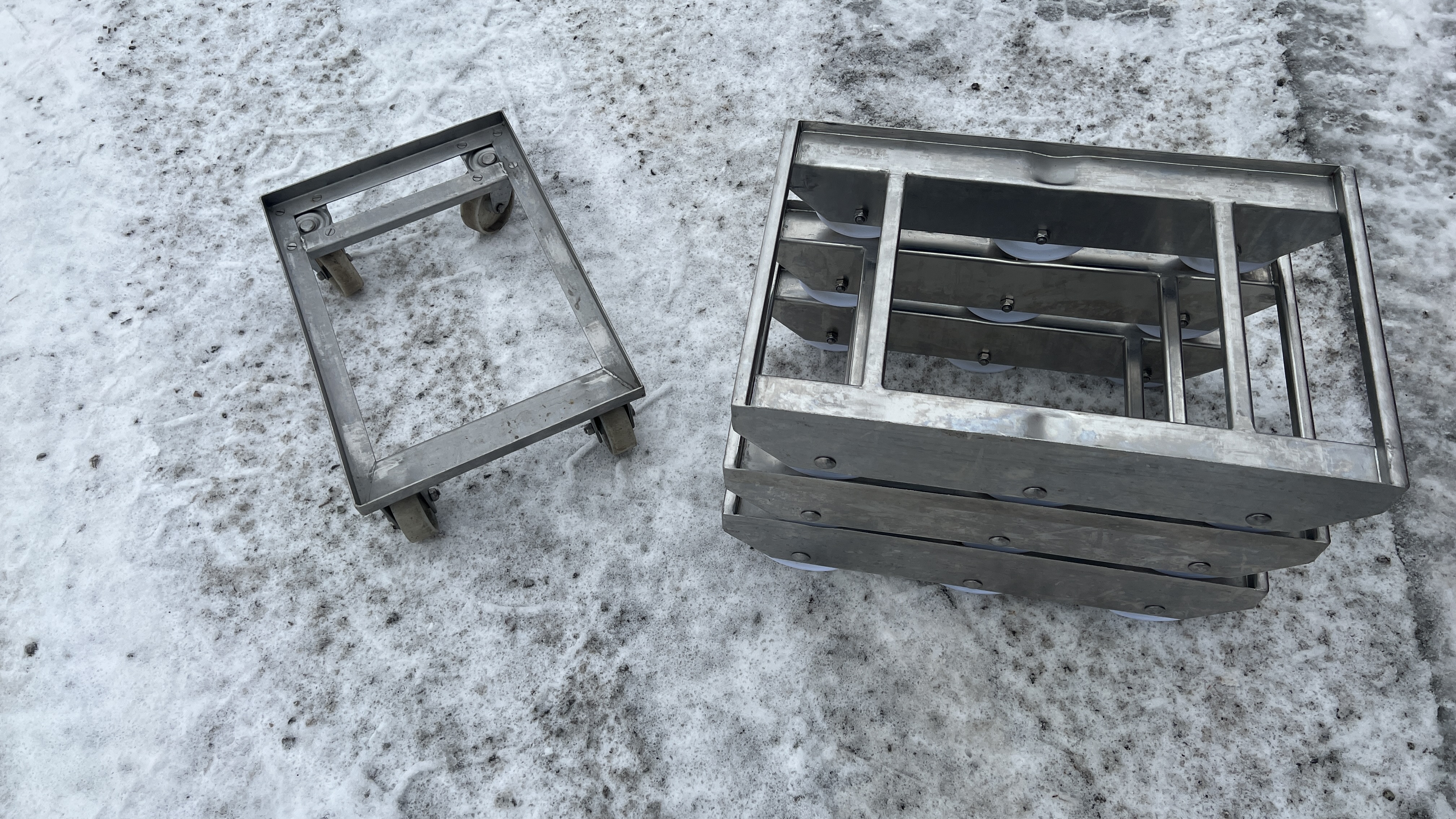Använd Rostfria Taxvagnar 60x40