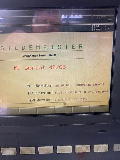 Used BRUGT CNC DREJEBÆNK FABRIKAT GILDEMEISTER MODEL MF SPRINT 65