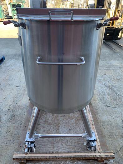 Used Tank, 50 Gallon, 316L Stainless Steel, Jacketed, FT/DB, Precision Stainless #S743608