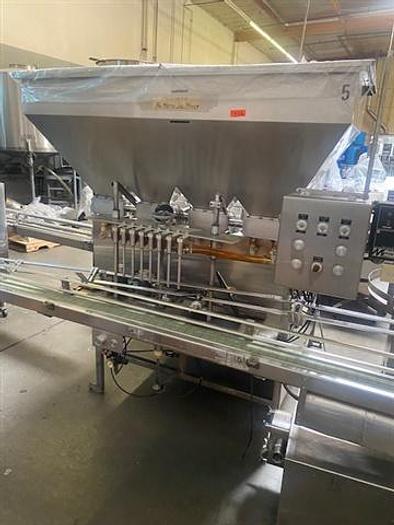 Used Filler, Piston, 8-Head, S/st, Inline, 16 Ounces #S744549