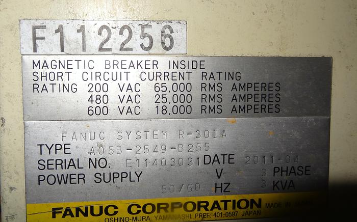 Used FANUC ARCMATE 120iC/10L 6 AXIS CNC MIG WELDING ROBOT WITH R30iA CONTROLLER