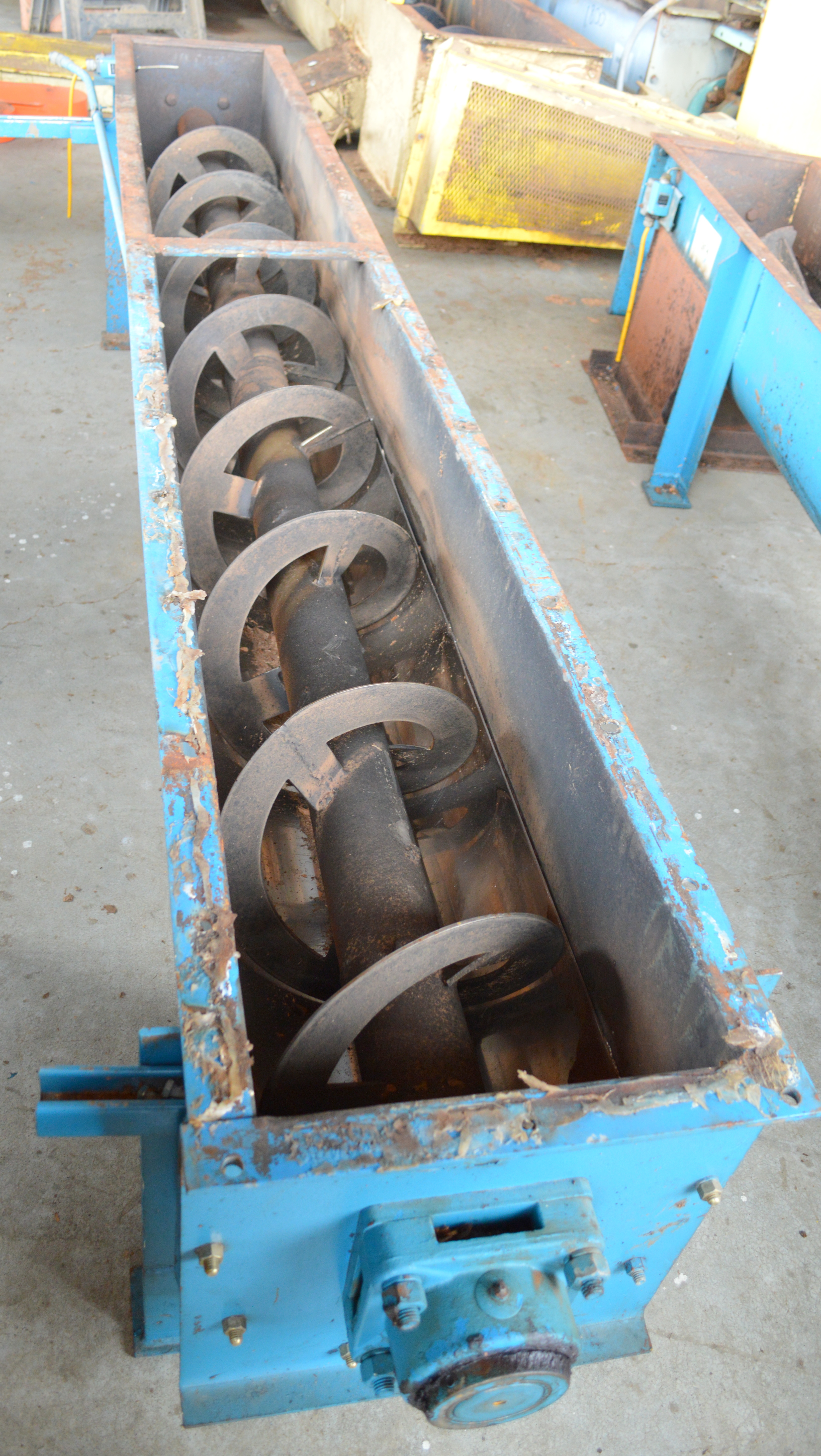 Used Ribbon Screw Conveyors, 5 HP, three available.