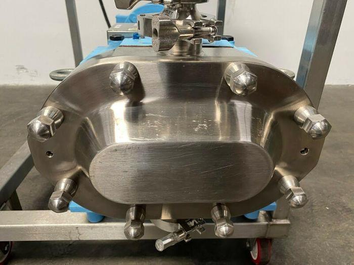 Used Millipore Pellicon 1 Filter Holder w/ Waukesha 045/U2 Positive Displacement Pump