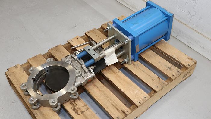 Used True Line 8" Air Operated Knife Gate Valve #44593