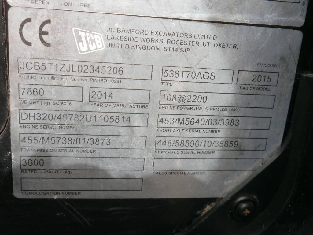 Used JCB 536-70 LP Agri Super Telehandler