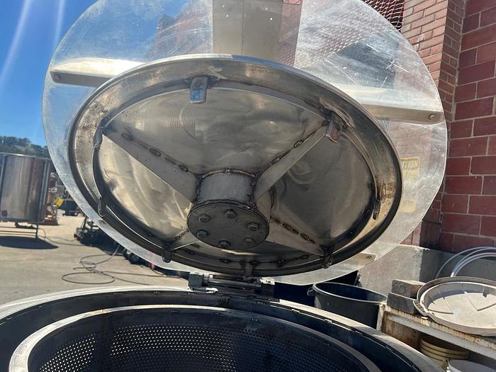 Used Centrifuge, Basket, Perforate, 30" x 28", S/st, 3 HP #S744758