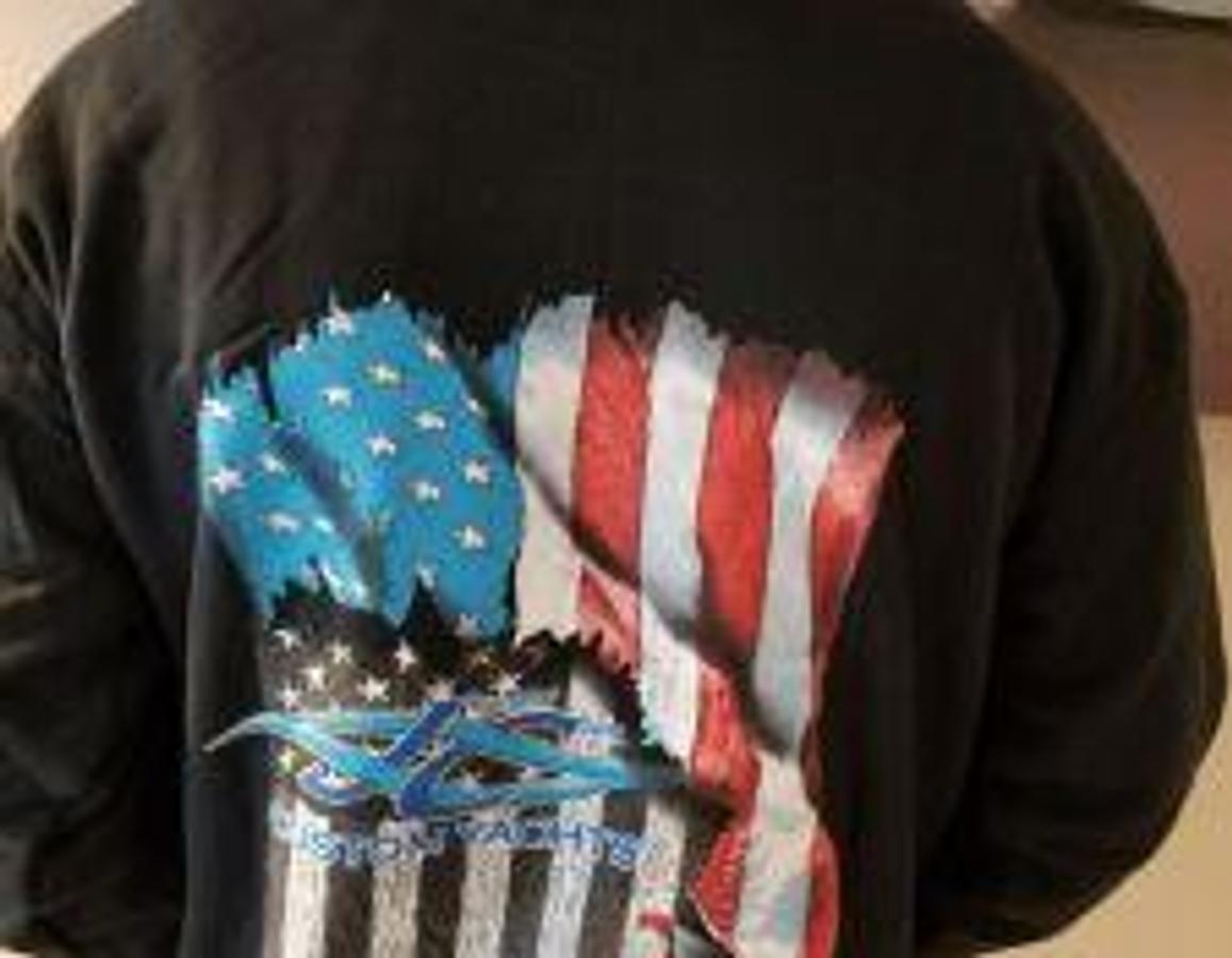 Jersey Cape Patriotic Hoodie- Screen Printed