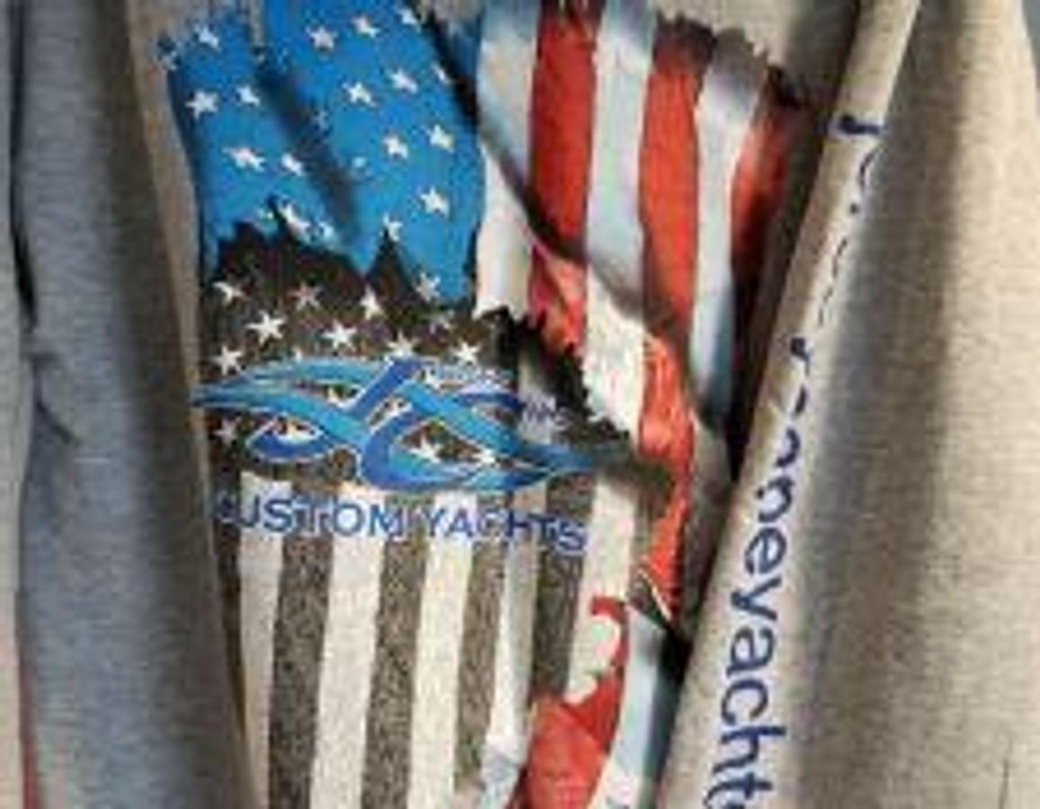 Jersey Cape Patriotic Hoodie- Screen Printed
