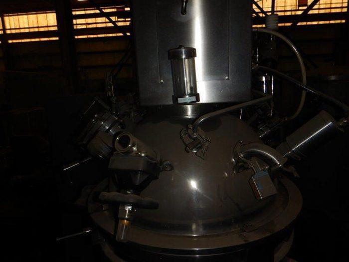 Used 40 GALLON (150 LITER) OLSA VACUUM HOMOGENIZER MIXER - 316L S/S - JACKETED
