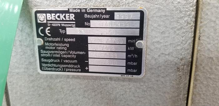 Used Becker KVT 3.140 Vacuum Pump