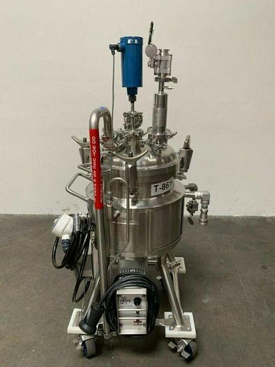Used Precision 50 Liter Stainless Steel Jacketed Reactor 76 PSI