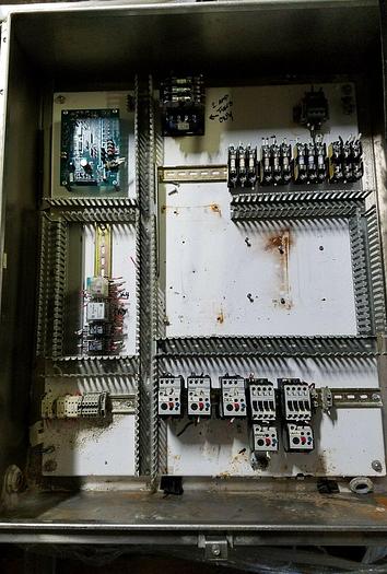 Used Saginaw SCE 30x36x10 SS Stainless Steel Electrical Enclosure on legs.