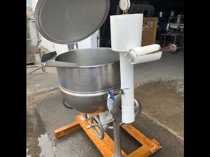 Used Groen 40 Gallon Tilting Stainless Steel Jacketed Steam Mix Kettle D-40