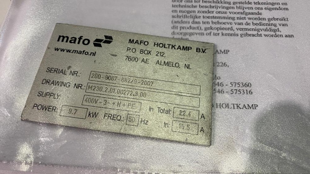 Used Mafo crate-washer