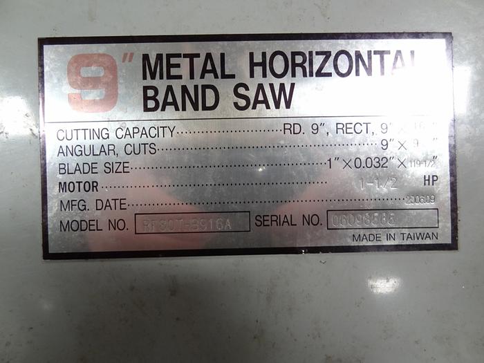 Used PRO CUT 9" X 16" HORIZONTAL BANDSAW 110 VOLT SINGLE PHASE