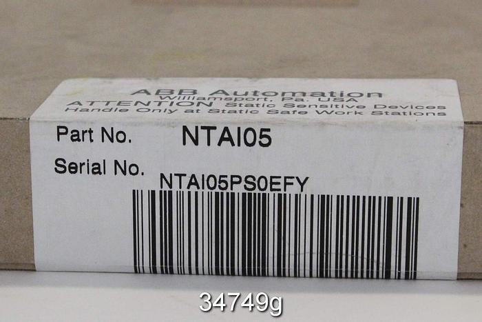 Used ABB NTAI05 Analog Input Termination Unit #34749