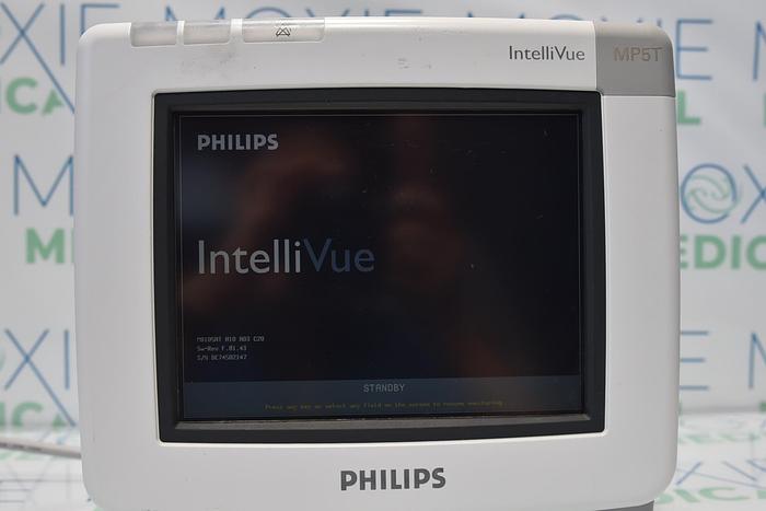 Used Philips Intellivue MP5T 865120 M8105AT Patient Monitor ECG, NBP, SPO2
