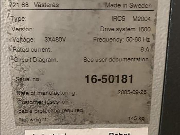 Used ABB IRB 1600-5/1.45 DUAL ARM ROBOTIC CELL WITH ABB TYPE MTC 750 POSITIONER AND IRC5 CONTROLLERS