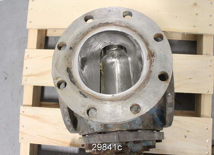 Used Dezurik 6" Hand Operated 3 Way Plug Valve #29841