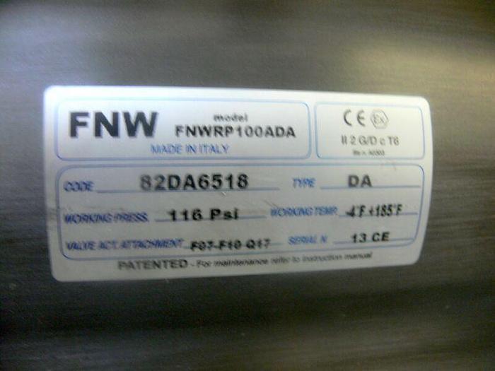 Used FNW FNWRP100ADA 82DA6518 116PSI Actuator w/ 3" SS Ball Valve CF8M + Sensors