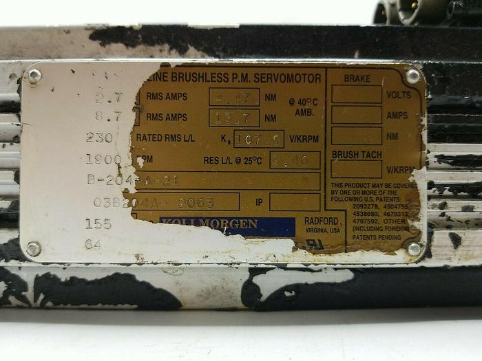 Used Kolimorgen B-204-A-21