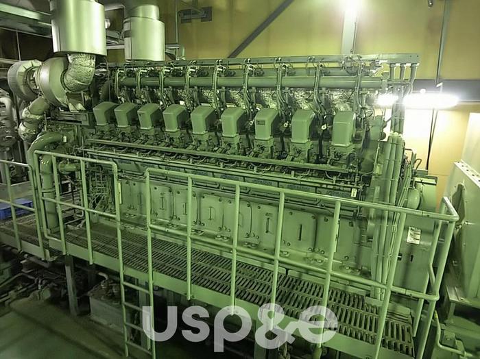 Used 2.9 MW 2004 Used Niigata 18V22AG Natural Gas Generator Set Power Plant