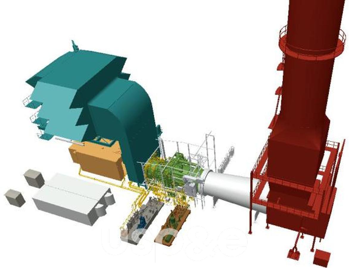 298 MW 2016 New Siemens SGT5-4000F Dual Fuel (Natural Gas & Diesel) Turbine Generator Set