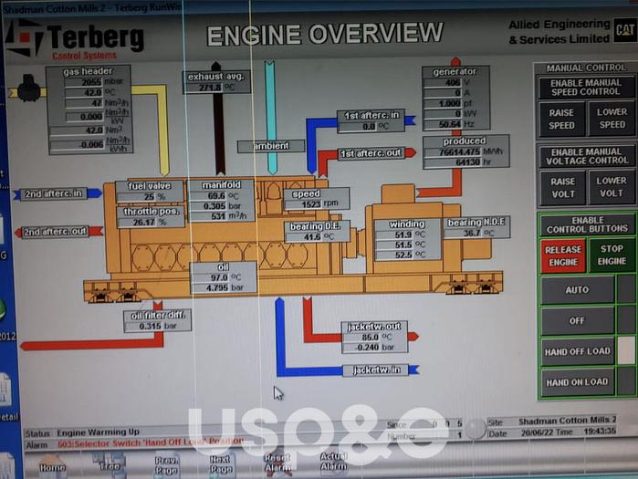Used 1.6 MW 2005 Used Caterpillar 3516C Natural Gas Generator Sets