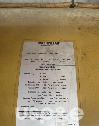 Used 2011 Caterpillar 3516B HD