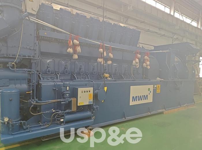 Used 4.3 MW 2015 Used MWM TCG2032-V16C Natural Gas Generator Set