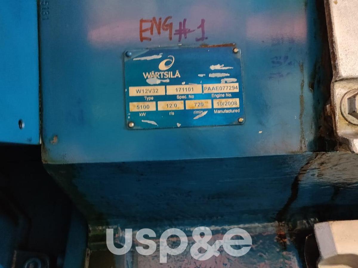 Used 5.1 MW 2008 Used Wartsila W12V32 HFO Generator Sets