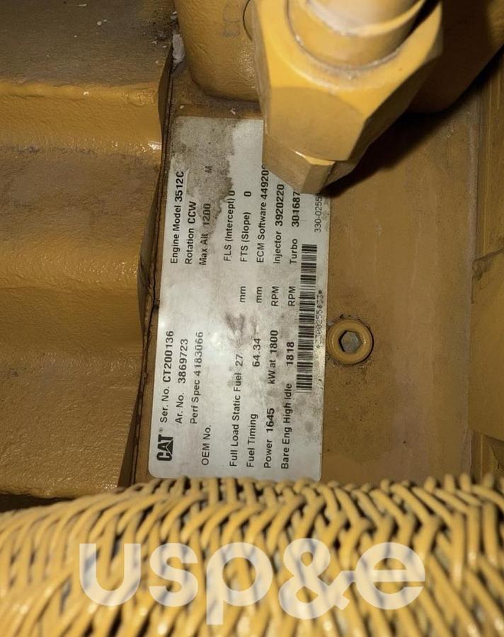 Used 1.6 MW 2016 Used Caterpillar 3512C Diesel Generator Sets (Enclosed Together)